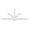 Ekena Millwork Redmond Architectural Grade PVC Gable Bracket, 96"W x 40"H x 2"D x 6"F, 10/12 Pitch GBP096X40X0206RED00 - alternate 5